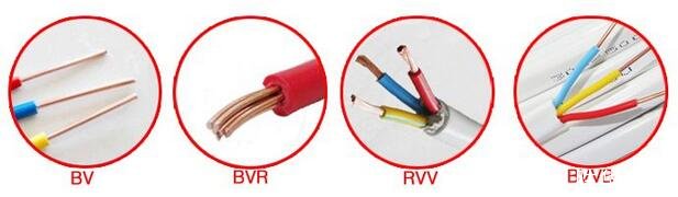BVV、BV、RVV、BVR电线图片区别