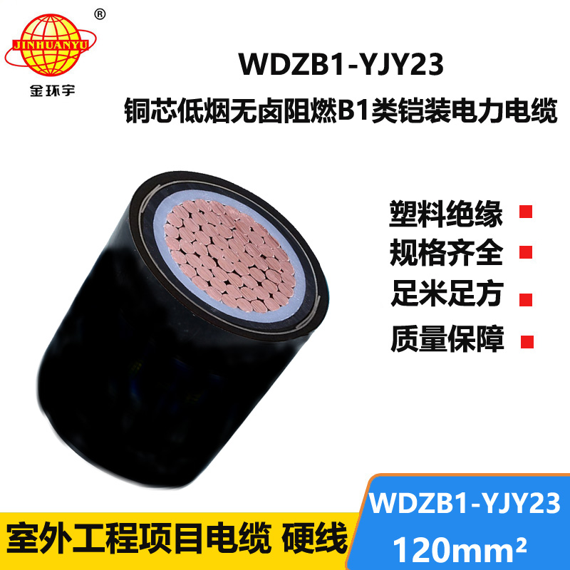 金环宇电线电缆WDZB1-YJY23-120平方低烟无卤电力电缆 wdzb1阻燃电缆